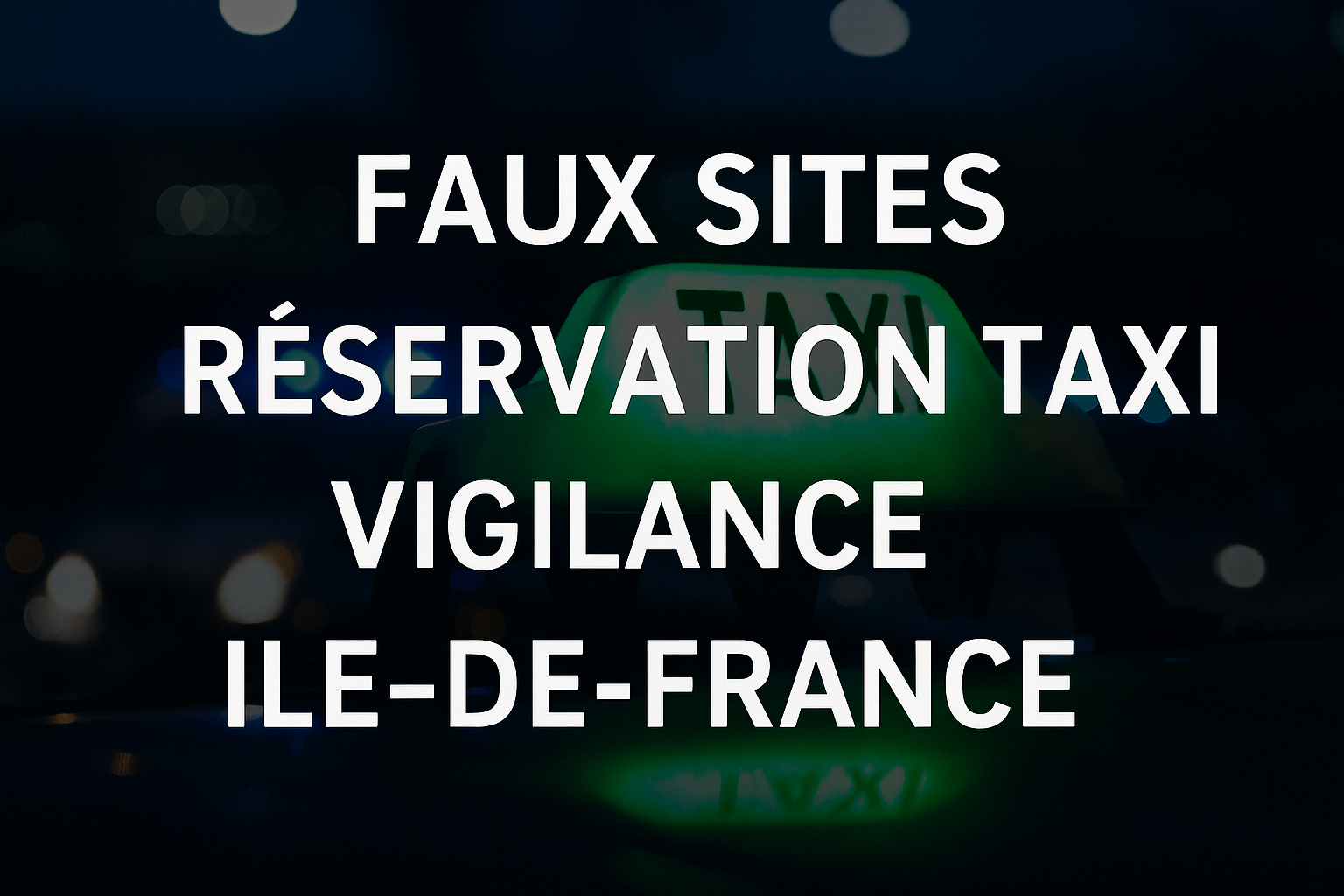 Les faux sites Internet de réservation de taxis fleurissent en Île-de-France, usurpation de marques, tarifs abusifs et concurrence déloyale : analyse des méthodes et recommandations.