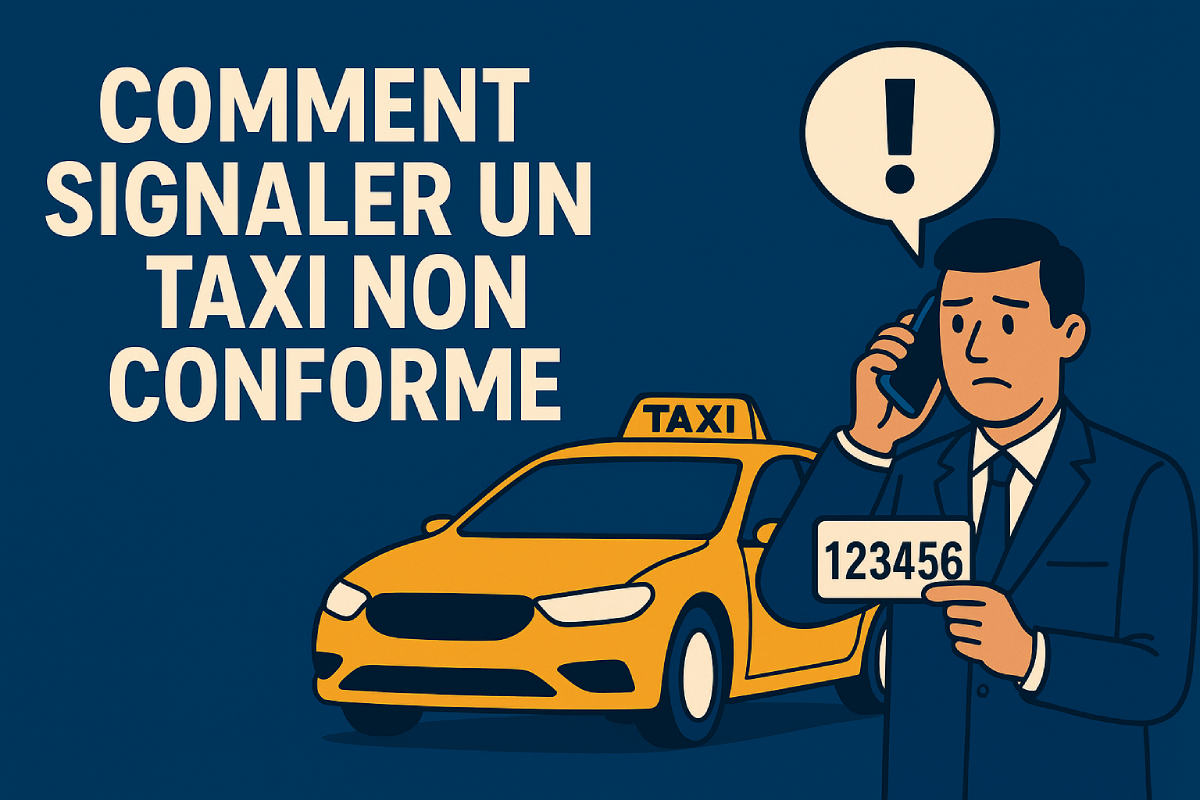 Procédure officielle pour signaler un taxi qui ne respecte pas les règles.